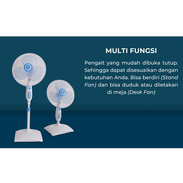 Miyako Standing Fan 16" Plastik - KAS1618KBPL